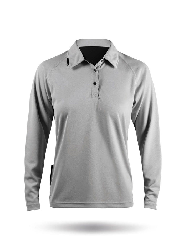 Zhik Womens dry Long Sleeve Polo-ASH-L