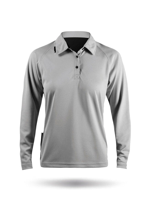 Zhik Womens dry Long Sleeve Polo-ASH-S