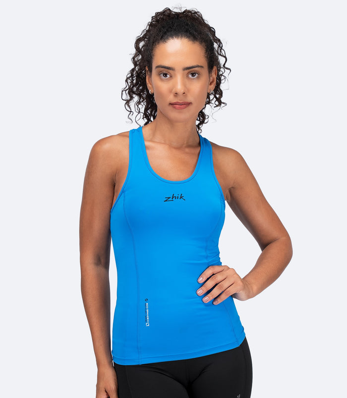 Zhik Womens Eco Spandex LT Race Singlet - Cyan - Bosuns Boat