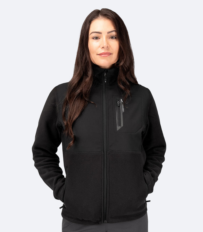 Zhik Womens Hybrid Fleece Jacket - Black - Bosuns Boat