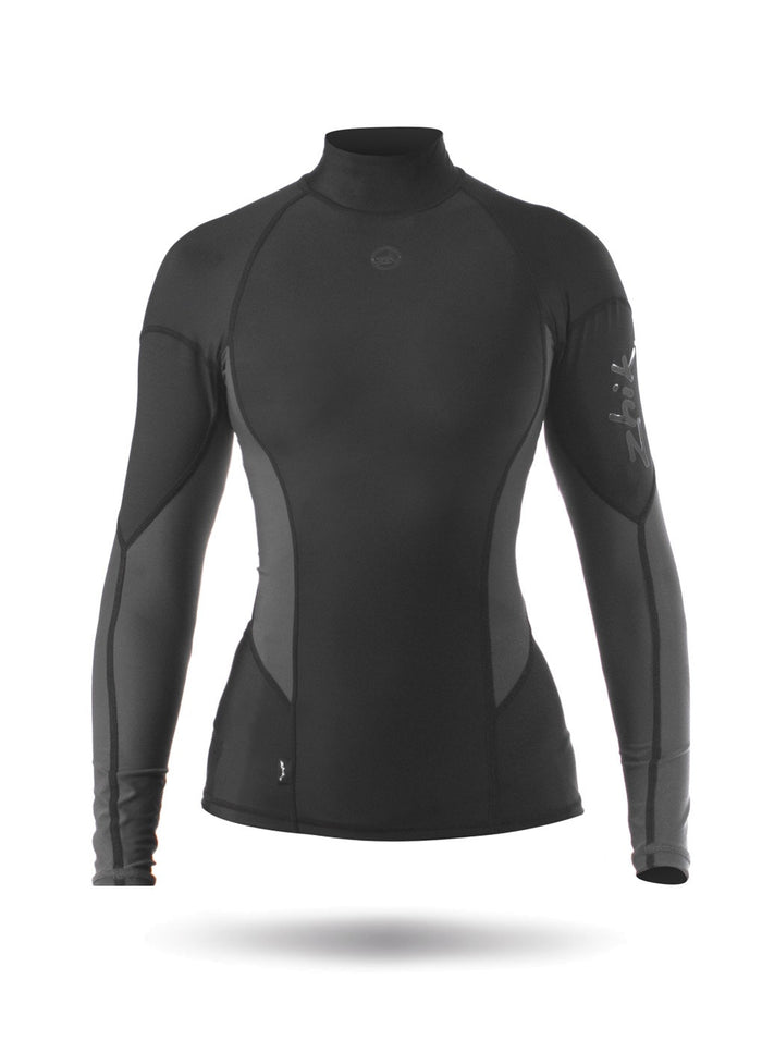 Zhik Womens Long Sleeve Spandex Top-BK-XL
