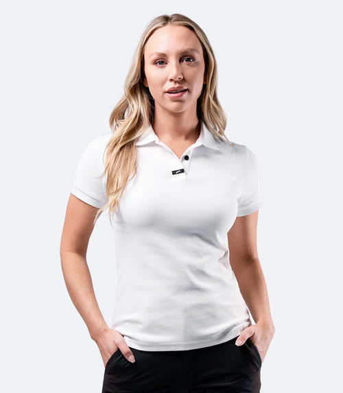 Zhik Womens Pima Cotton Polo - White - Bosuns Boat