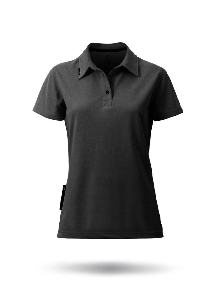 Zhik Womens Poly Cotton Polo-BK-L