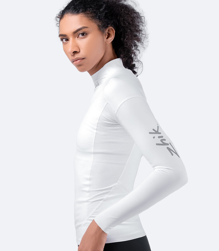 Zhik Womens White Eco Spandex Long Sleeve Top