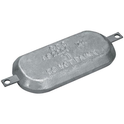 Zinc Oval Block Anode w/ Strap - 300mm x 150mm