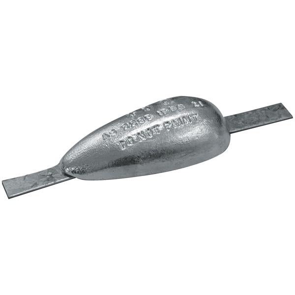Zinc Tear Drop Anode w/ Strap